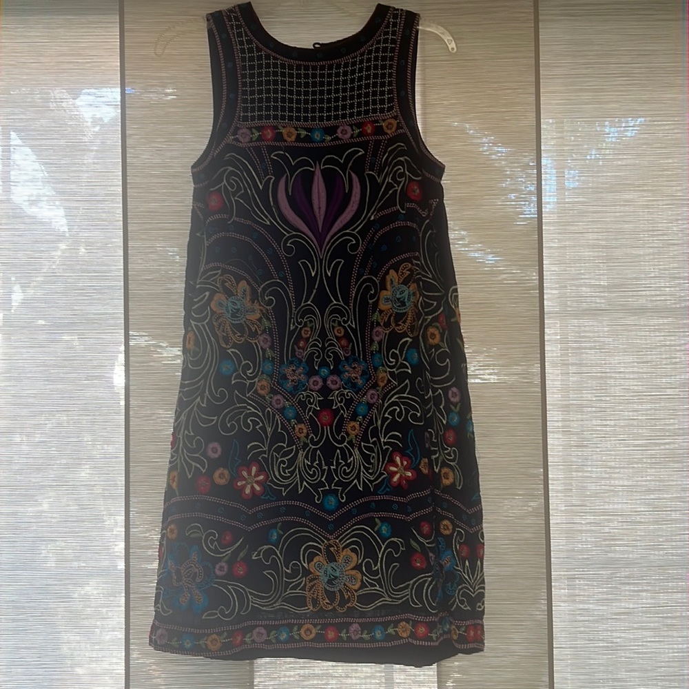 Anthropologie Dress with Embroidery Sz 2